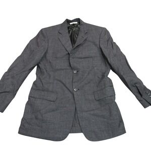 Belvest Italy Mens Charcoal Gray Wool Kid Mohair 3 Button Sport Coat 50 8R